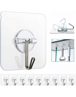 Прозрачна самозалепваща закачалка тип кука